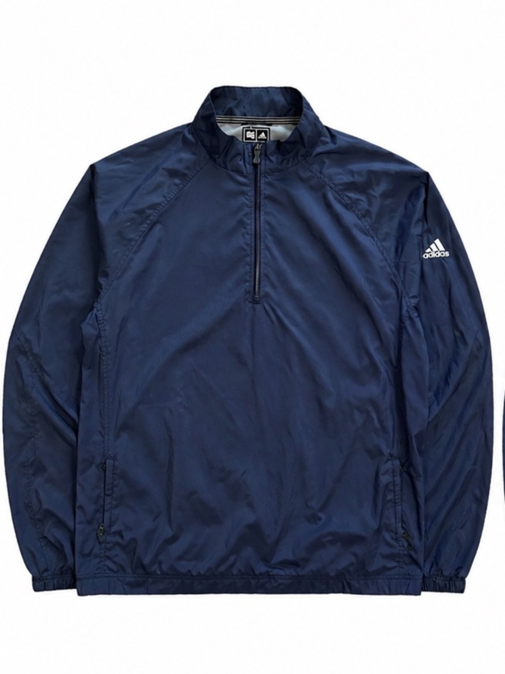 Adidas men’s Navy Windbreaker Pullover - quarter zip- XL